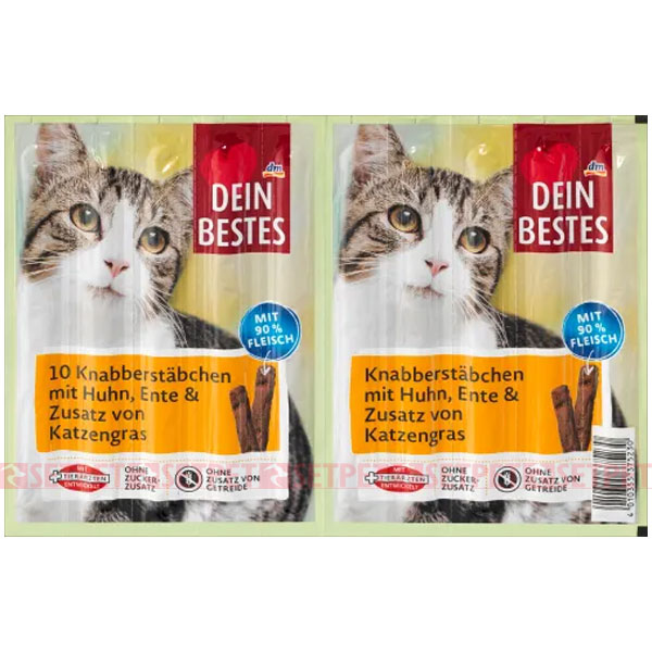 تشویقی مدادی گربه دین بستس طعم مرغ و اردک - dein bestes cat snack chicken and duck - مدادی گربه دین بست - مدادی گربه داین بستس طعم مرغ و اردک - اسنک مدادی گربه دین بستس