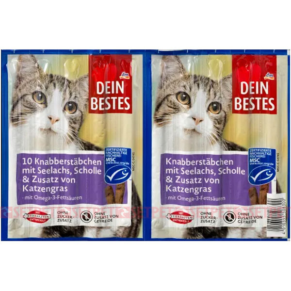 تشویقی مدادی گربه دین بستس طعم ماهی سالمون - Dein Bestes Cat Snack Seelaches Scholle - مدادی گربه دین بست - مدادی گربه داین بستس طعم ماهی سالمون - اسنک مدادی گربه دین بستس