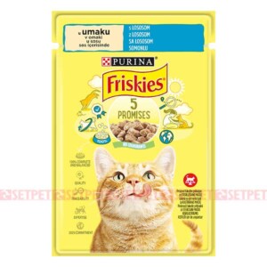 پوچ گربه فریسکیز طعم ماهی سالمون در سس- Friskies Cat Pouches salmon In Gravy - سوپ گربه فریسکیز با ماهی سالمون در سس - پوچ گربه فریسکیز - پوچ فریسکیز