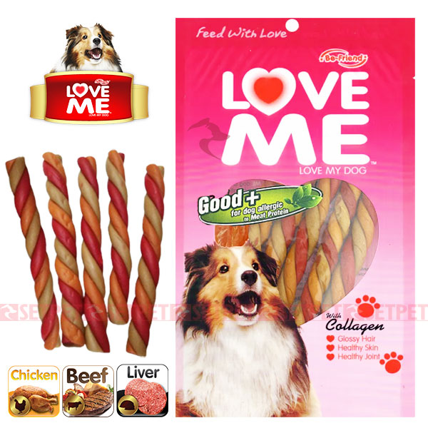 تشویقی سگ لاومی طعم مرغ و گوشت گاو - Love Me Chicken Beef Liver Soft Snack Dog Treat - تشویقی لاومی - تشویقی سگ لاومی - اسنک تشویقی لاومی طعم مرغ، گوشت گاو و جگر - اسنک سگ لاومی - تشویقی سگ دورپیچ لاومی