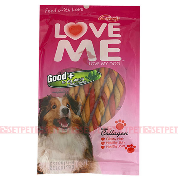 تشویقی سگ لاومی طعم مرغ و گوشت گاو - Love Me Chicken Beef Liver Soft Snack Dog Treat - تشویقی لاومی - تشویقی سگ لاومی - اسنک تشویقی لاومی طعم مرغ، گوشت گاو و جگر - اسنک سگ لاومی - تشویقی سگ دورپیچ لاومی