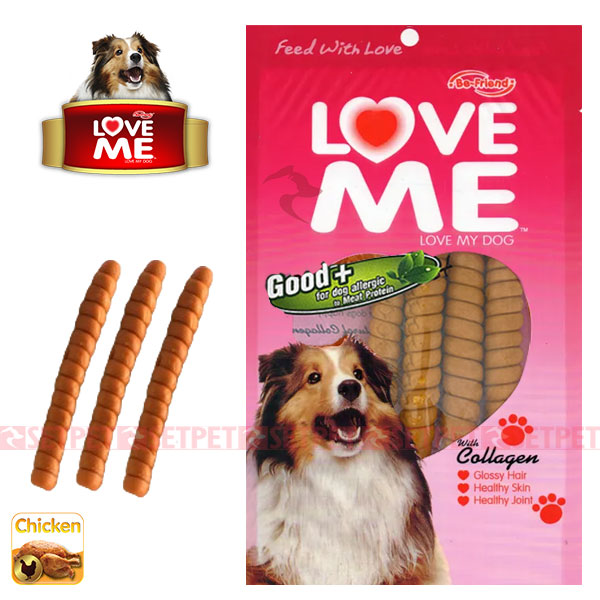 تشویقی سگ لاومی مارپیچ طعم مرغ - Love Me Chicken Soft Snack Dog Treat - تشویقی لاومی - تشویقی سگ لاومی - تشویقی سگ لوله ای لاومی طعم مرغ - اسنک سگ لاومی - تشویقی سگ دورپیچ لاومی - اسنک دورپیچ سگ لاومی - اسنک تشویقی لاومی طعم مرغ