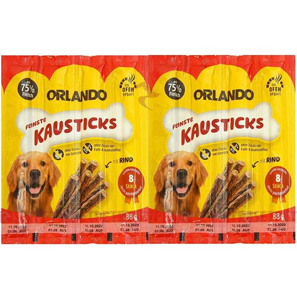 تشویقی مدادی سگ اورلاندو طعم گوشت گاو - Orlando dog sticks beef - مدادی سگ اورلاندو - مدادی سگ اورلاندو طعم گوشت گاو - اسنک نرم سگ اورلاندو - تشویقی مدادی گوشت اورلاندو