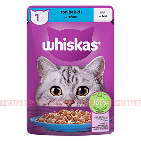 پوچ گربه بالغ ویسکاس ماهی تن در ژله - whiskas pouch tuna in jelly - سوپ گربه بالغ ویسکاس با ماهی تن در ژله - پوچ گربه ویسکاس - پوچ ویسکاس