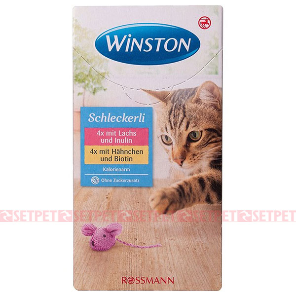 بستنی گربه وینستون طعم مرغ و ماهی - Winston Cat Schleckerli Chicken and Fish - بستنی گربه وینستون ماهی - بستنی گربه وینستون مرغ - بستنی گربه وینستون دو طعم ماهی و مرغ