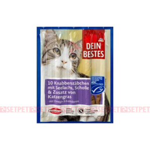 تشویقی مدادی گربه دین بستس طعم ماهی سالمون - Dein Bestes Cat Snack Seelaches Scholle - مدادی گربه دین بست - مدادی گربه داین بستس طعم ماهی سالمون - اسنک مدادی گربه دین بستس